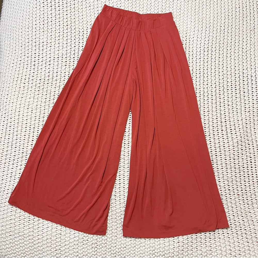 Uniqlo Pleated Cropped Wide Leg Pants M